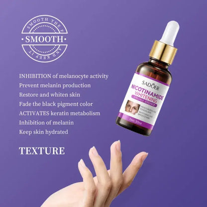 Solución Blanqueante & Suavizante con Nicotinamida (30ml) – Ilumina, Hidrata y Unifica el Tono de la Piel